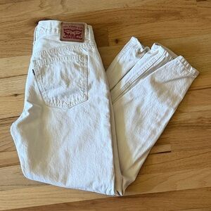 Levi's Straight Leg White Jeans